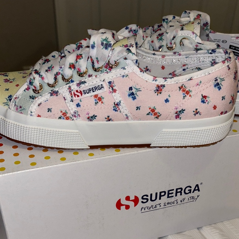 Superga Floral Sneakers Brand New
